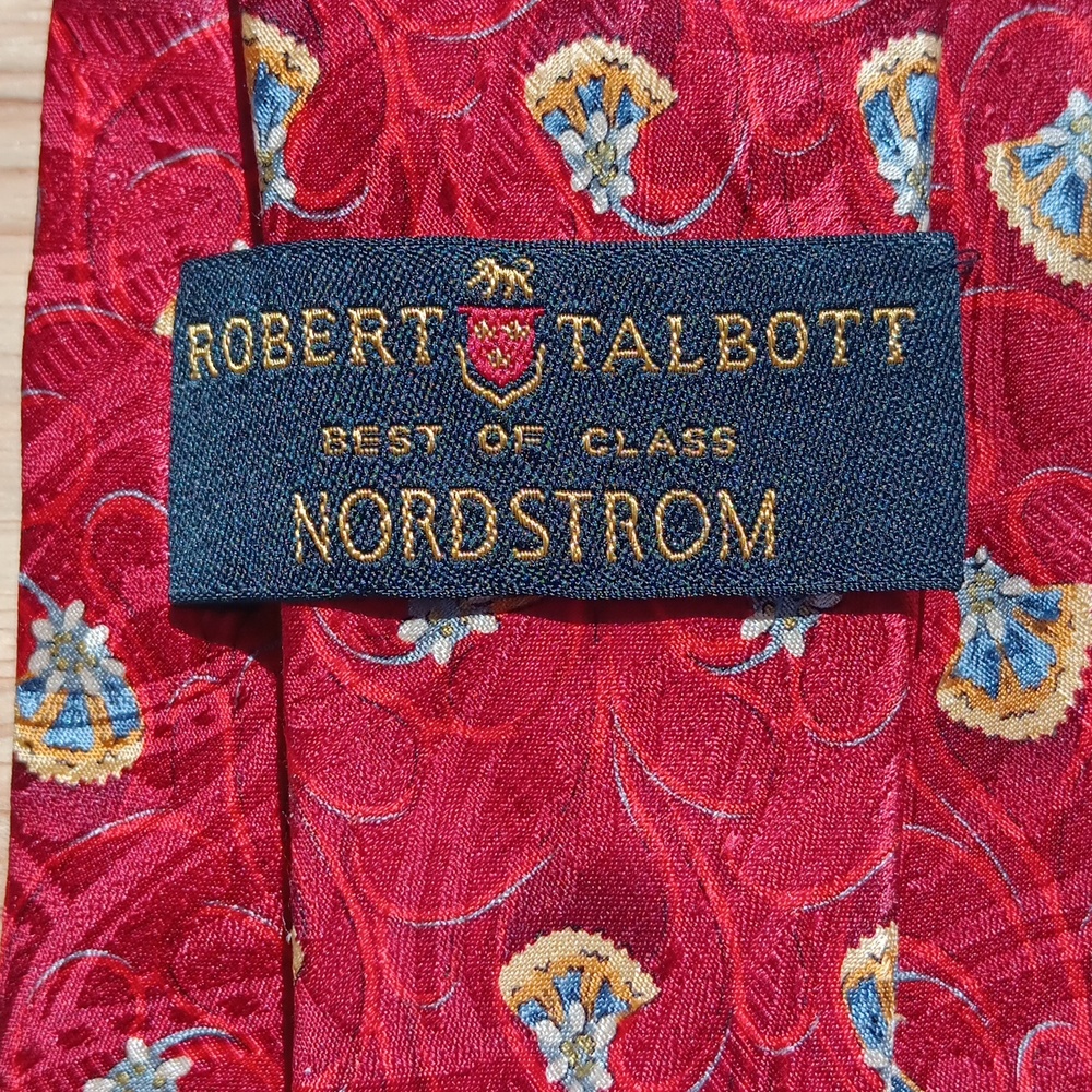 Robert Talbott Red Patterned *Print* Tie - image 3